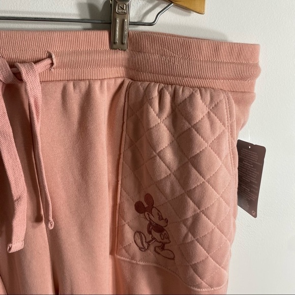 Disney Mickey Mouse Quilted Jogger Pants NWT Pink Sz 1X - Picture 9 of 9